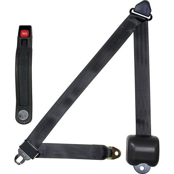 Power House 3-Point Retractable Seat Belt, Charcoal PO2467253